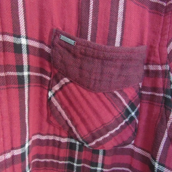 Buffalo David Bitton Mens Red Plaid Button Down Shirt XXL Classic Regular Fit - Picture 7 of 10